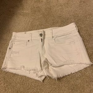 American Eagle White Jean Shorts
